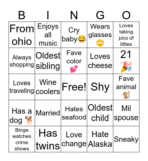 In the house bored 🙃 Bingo Card