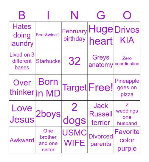 BRITTANY'S BINGO Card