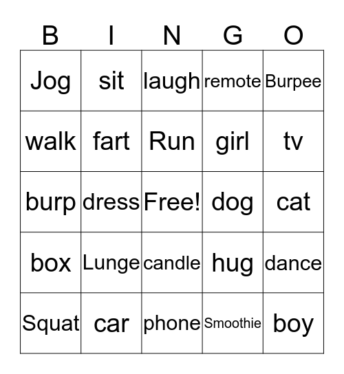 Testing Bingo Card