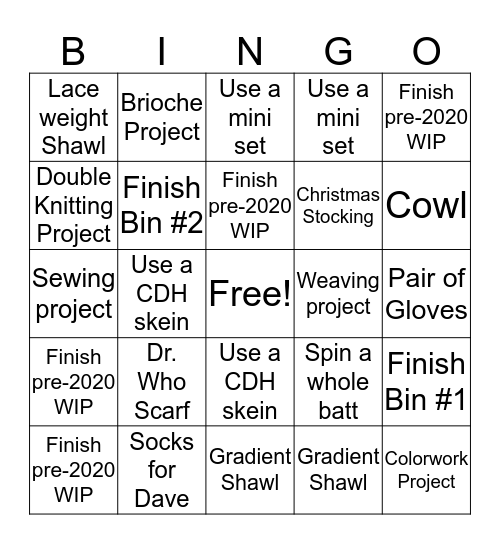 Realistic Bun-go Bingo Card