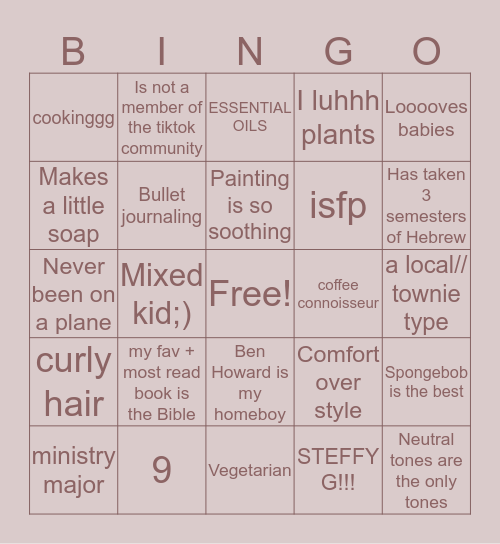 how much like Desty are you? Bingo Card