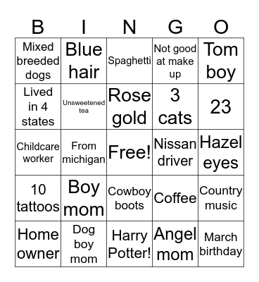 Katelyn’s Bingo Card