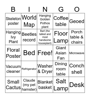 Walking Bingo Card