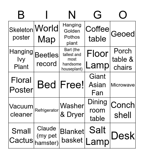 Walking Bingo Card