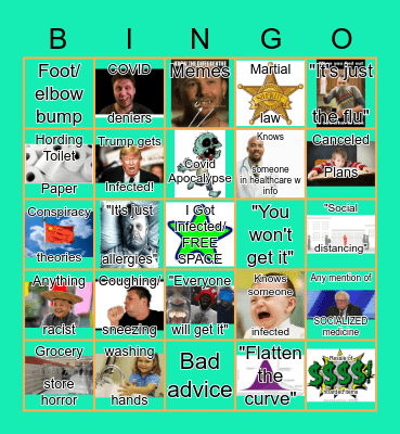 COVID-19 BINGO for Arredondo Family Bingo Card