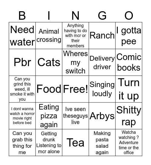 Julias Bingo Card