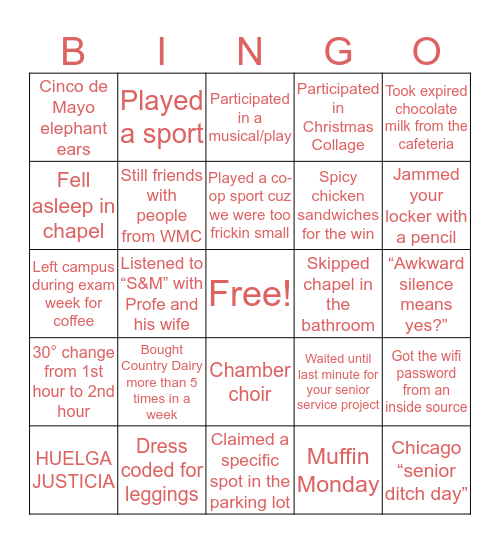 WMC BINGO Card