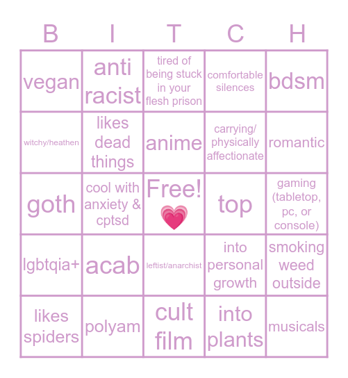 elliot bingo Card