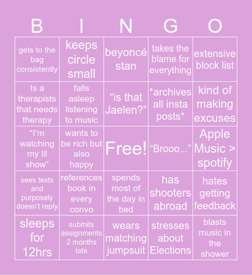 jahovaswitnesss bingo Card