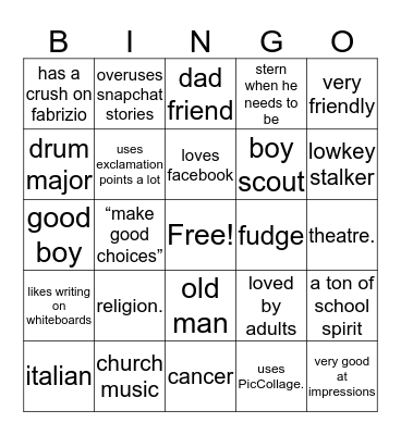 Nick Bingo Ningo Bingo Card