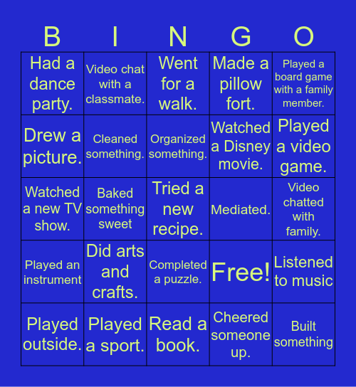 St. Helen Hurricane Bingo Card