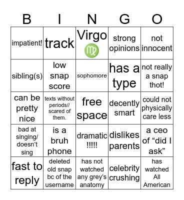 Bingo Card