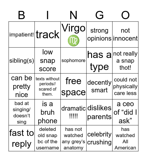 Bingo Card