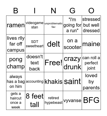 st. pat bingo Card