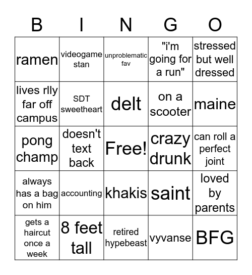 st. pat bingo Card