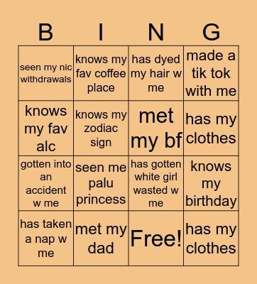 r we rlly friends? Bingo Card