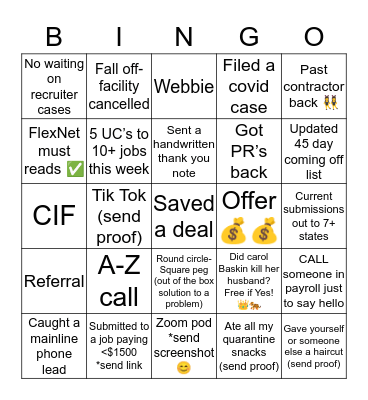 Legacy BINGO 2.0 Bingo Card