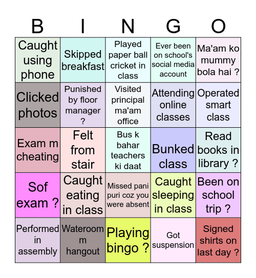 SDIS BINGO Card