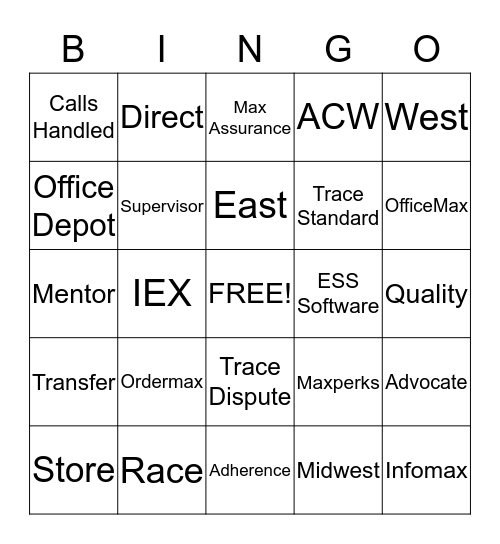 Direct Bingo :)  Bingo Card