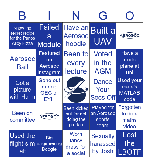 AEROSOC Bingo Card