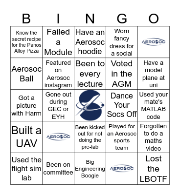AEROSOC Bingo Card