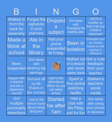 WHTC Bingo Card