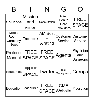 C O V E R Y S Bingo Card