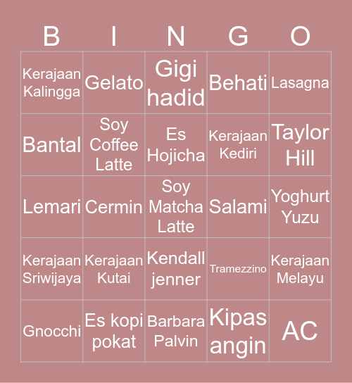 ETSANCAIROS Bingo Card