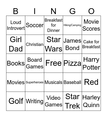 How Similar Are You to David? Bingo Card