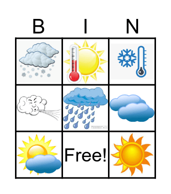 Weather BINGO Card