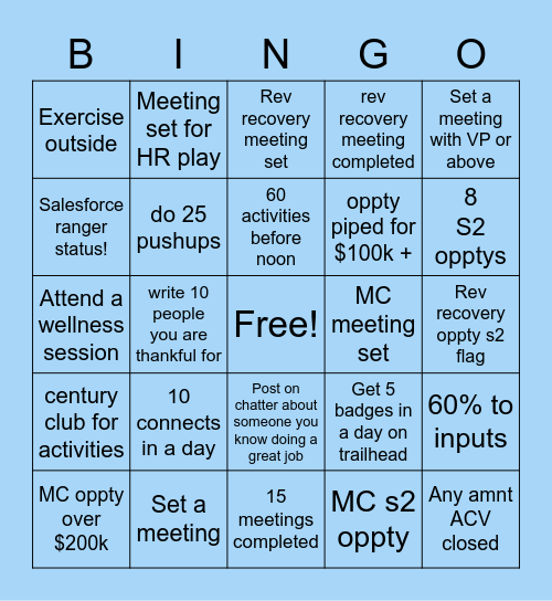 TAYCV SPIFF BINGO Card