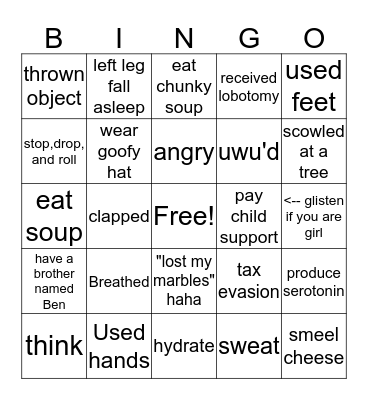 Human Bingo Card