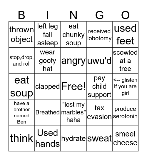 Human Bingo Card