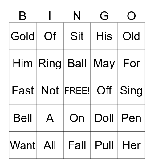 Bingo Card