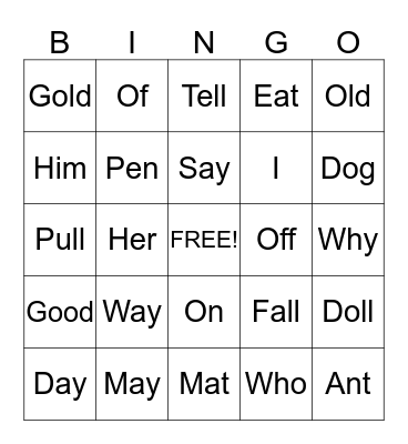 Bingo Card