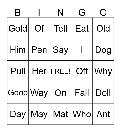 Bingo Card