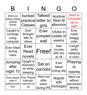 Just CO things🔥🔥 Bingo Card