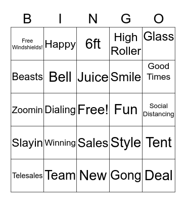 Tele Beasts Bingo Card