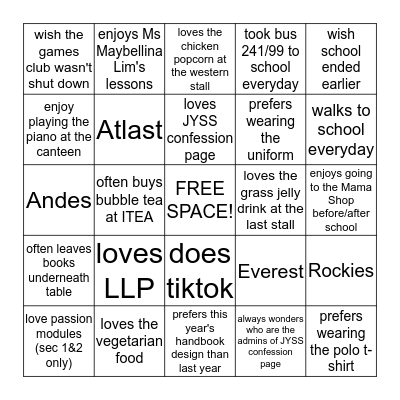 Bingo Card