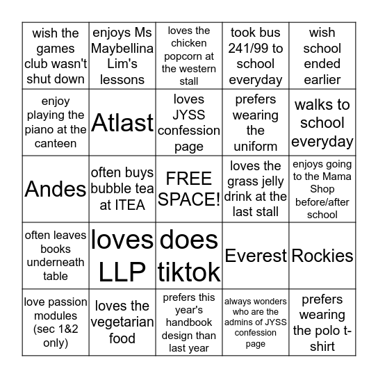 Bingo Card