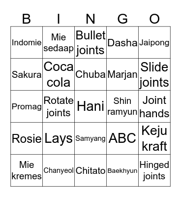 💖 JISOO 💖 Bingo Card