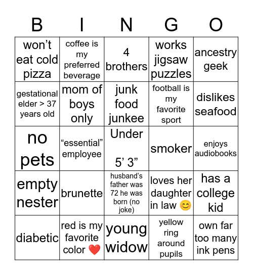 June’s Bingo Card