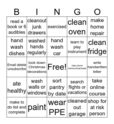 COVID BINGO GOOD Bingo Card