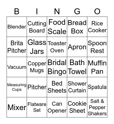 Michelle's Bridal Bingo Card