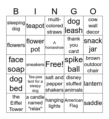Walking Bingo Card