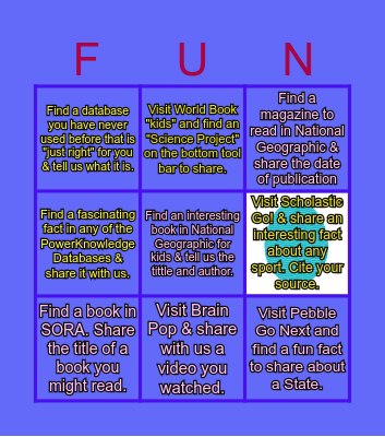 Easter "Database" Hunt Bingo Card