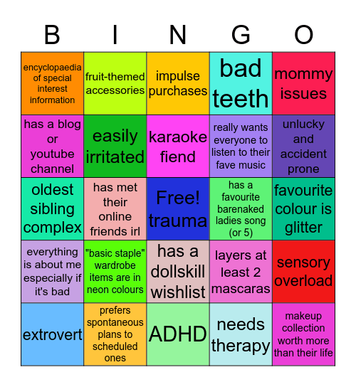 "Am I Ludo?" Bingo Card