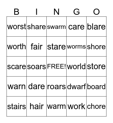 8.3, 8.4, 8.5 Bingo Card