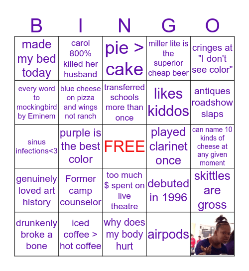 How Similar Are You to A.J. lol Bingo Card
