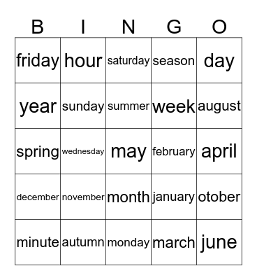Bingo Card